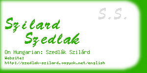 szilard szedlak business card