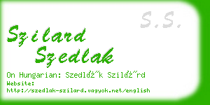 szilard szedlak business card